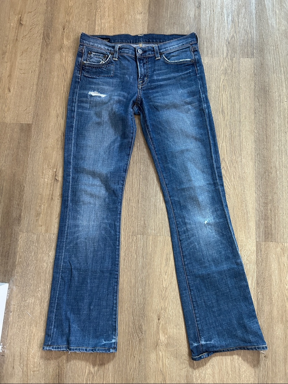 Y2K Citizens of Humanity Boho Low Waist Bootcut Distressed Denim Jeans | SZ 28